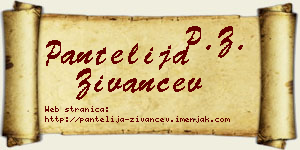 Pantelija Živančev vizit kartica